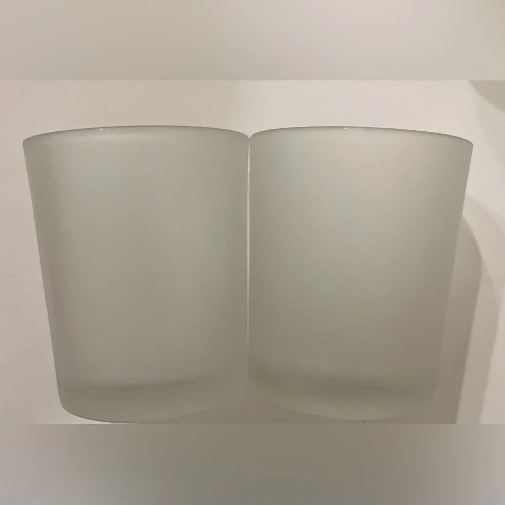 New in package silver sequin votive candle gift set